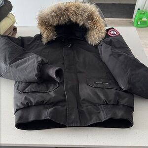 Canada Goose Black Jacket with Fur Trim